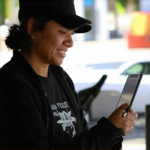 Business owner interacting with customers in Long Beach