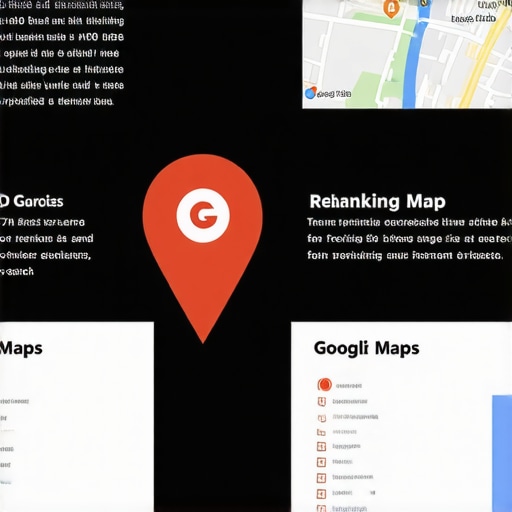Infographic showing ranking factors and tactics for Long Beach Google Maps optimization.