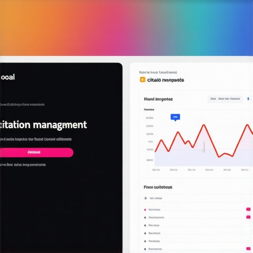 Screenshot of citation management tools showing analytics and citation updates