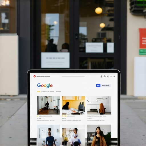 Local Business SEO in Long Beach Optimized Google My Business profile displayed on a laptop with photos and reviews for a Long Beach business.