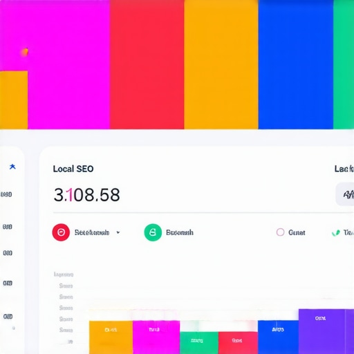 Local SEO Dashboard for Long Beach Screenshot of SEO analytics dashboard displaying local search performance metrics for Long Beach business