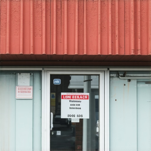 A vibrant storefront in Long Beach showcasing local business signage