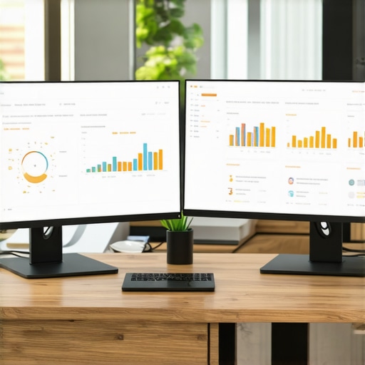 Workspace with monitors showing analytics and citation tools for local SEO