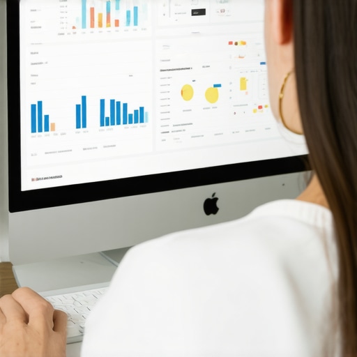 Analyzing Local SEO Data for Long Beach A person reviewing SEO analytics and maps on a computer screen for Long Beach