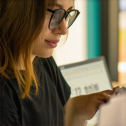 Business owner optimizing Google My Business profile on a laptop in Long Beach.