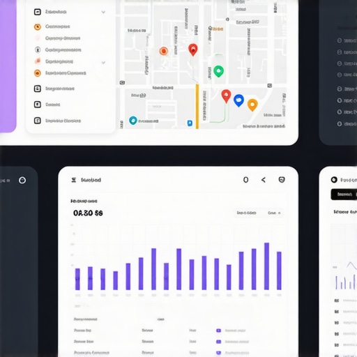 Digital dashboard displaying local SEO data, reviews, and rankings for a business in Long Beach, California.