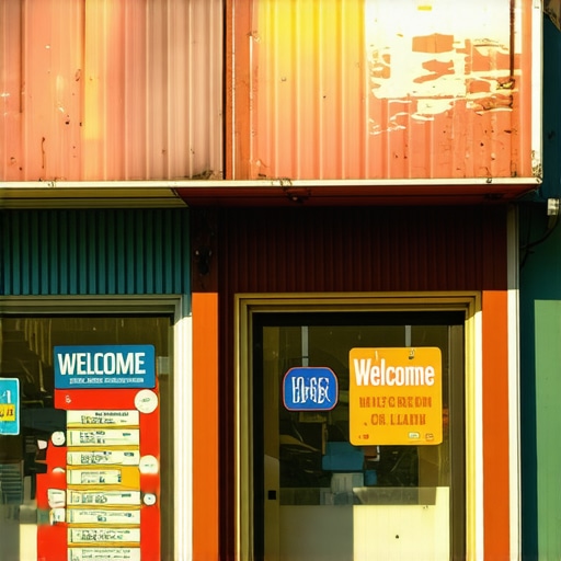 Vibrant Long Beach Shopfront Colorful storefront in Long Beach bustling with customers, sign clearly visible.