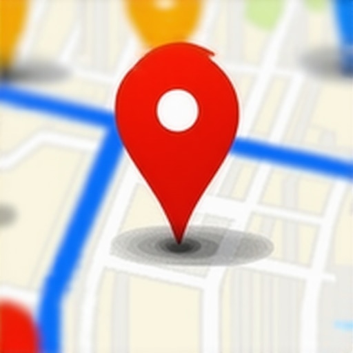 Close-up of a digital map with markers showing local SEO analytics and signals.
