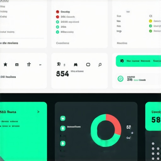 A computer monitor displaying local SEO analytics and maps ranking data.