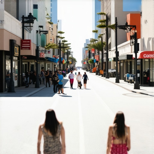 Vibrant Long Beach cityscape showcasing active businesses