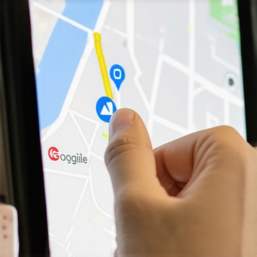 Person changing radius settings on Google Maps for local SEO